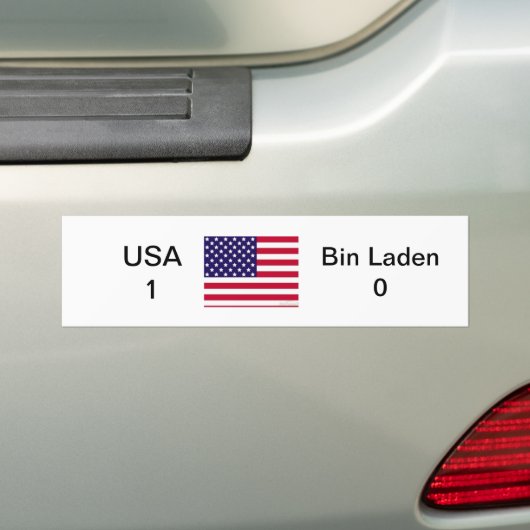VS 1 vs. Bin Laden 0 Bumpersticker (Op auto)