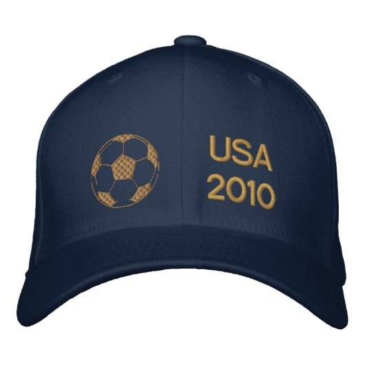 VS 2010 goudgeborduurd voetbal pet (Voorkant)