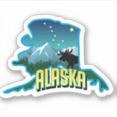 "VS: 2020/heden Alaska - Staat ... Sticker (Voorkant)