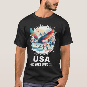 VS 2026 Ga naar Verenigde Staten Wintersport USAea T-shirt