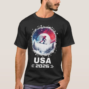 VS 2026 Ga naar Verenigde Staten Wintersporten USA T-shirt