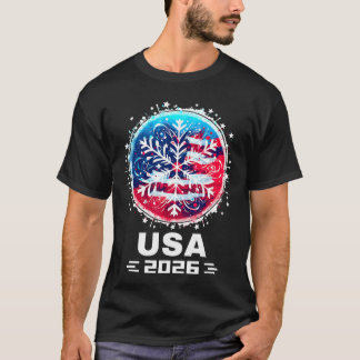 VS 2026 Ga naar Verenigde Staten Wintersporten USA T-shirt