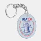 VS 250 - 1776-2026 - Liberty Bell Rood Wit Blauw Sleutelhanger (Voorkant Links)