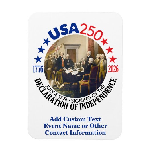 VS 250 - 1776-2026 - Onafhankelijkheidsverklaring Magneet (Verticaal)
