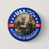 VS 250 - 1776-2026 - Onafhankelijkheidsverklaring Ronde Button 5,7 Cm (Voorkant)