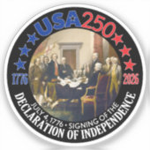 VS 250 - 1776-2026 - Onafhankelijkheidsverklaring Sticker (Voorkant)