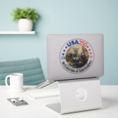 VS 250 - 1776-2026 - Onafhankelijkheidsverklaring Sticker (Laptop op bureau)