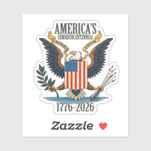 VS 250 - 1776-2026 - Vintage adelaar wapen Sticker