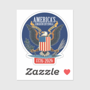 VS 250 - 1776-2026 - Vintage Adelaar Wapenschild Sticker