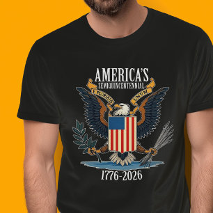 VS 250 - 1776-2026 - Vintage Adelaar Wapenschild T-shirt
