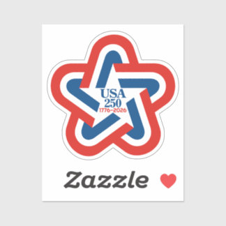 VS 250 - 1776-2026 Vintage Ster Ontwerp Sticker