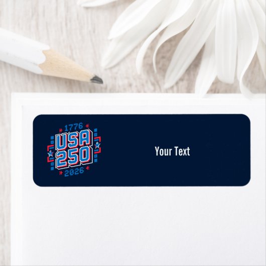 VS 250 – 1776 tot 2026 Pixel Art Etiket (Insitu)