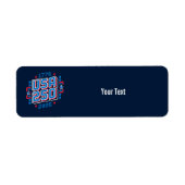 VS 250 – 1776 tot 2026 Pixel Art Etiket (Voorkant)
