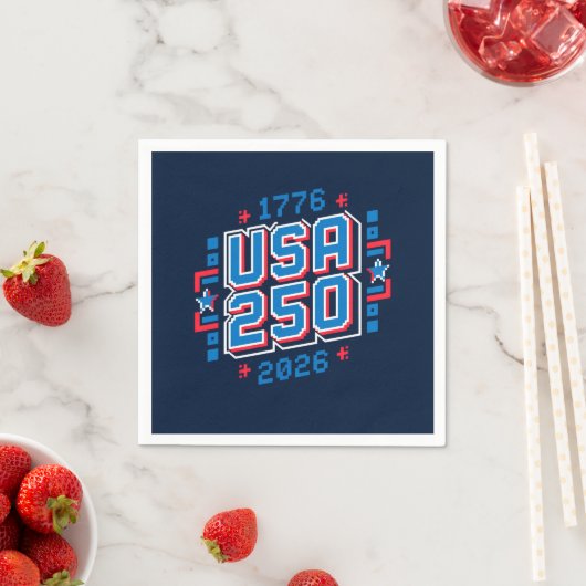 VS 250 – 1776 tot 2026 Pixel Art Servet (Insitu)