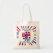 VS 250 Aangepaste stad staat patriottisch rood wit Tote Bag (Voorkant)