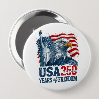 VS 250 America's Semiquincentenl Liberty & Eagle Ronde Button 4,0 Cm