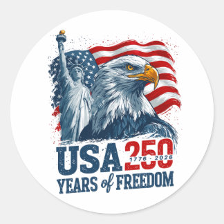 VS 250 America's Semiquincentenl Liberty & Eagle Ronde Sticker