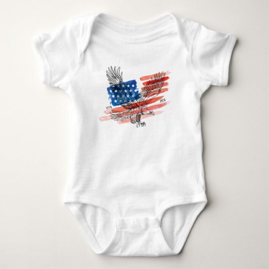 VS 250 - Amerikaanse vlag - Amerikaanse zeearend - Romper (Voorkant)