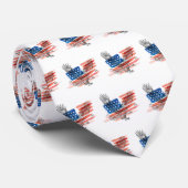 VS 250 - Amerikaanse vlag - Amerikaanse zeearend - Stropdas (Opgerold)