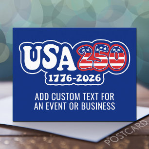 VS 250 - Amerika's 250e verjaardag Rood Wit Blauw Briefkaart