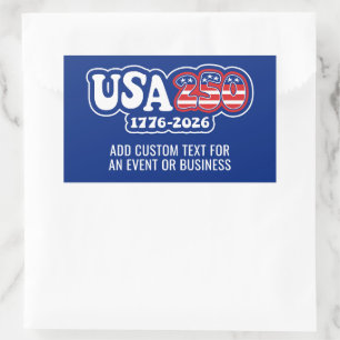 VS 250 - Amerika's 250e verjaardag Rood Wit Blauw Rechthoekige Sticker