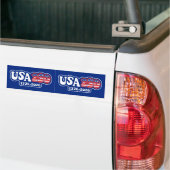 VS 250 - Amerika's 250ste Rood Wit Blauw - 2 op ee Bumpersticker (Op Truck)