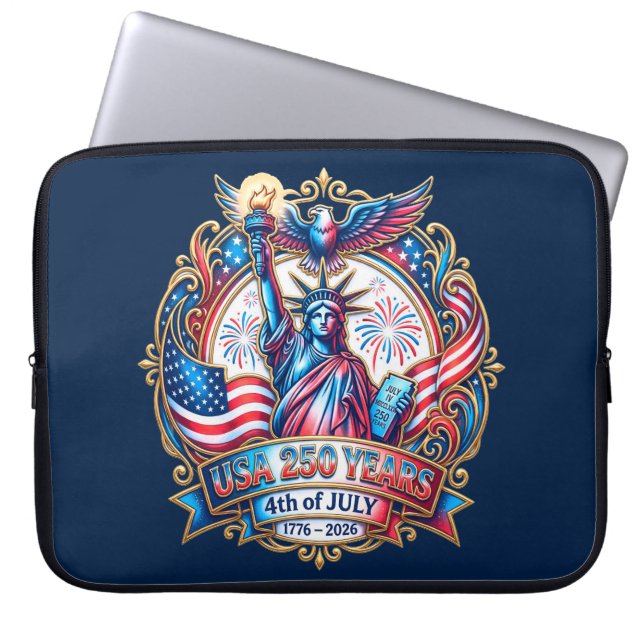 VS 250 jaar 4 juli 1776-2026 Laptop Sleeve (Voorkant)