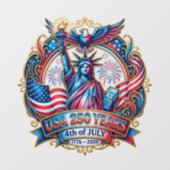 VS 250 jaar 4 juli 1776-2026 Raamsticker (Vel)