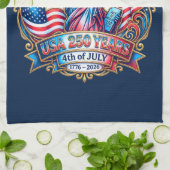 VS 250 jaar 4 juli 1776-2026 Theedoek (Gevouwen)