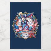 VS 250 jaar 4 juli 1776-2026 Wijn Etiket (Enkel label)