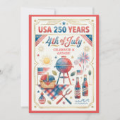 VS 250 Jaar 4 juli BBQ uitnodiging (Voorkant)