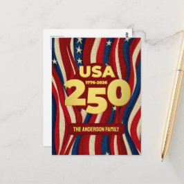 VS 250 Jaar Aangepaste Patriottische  Briefkaart
