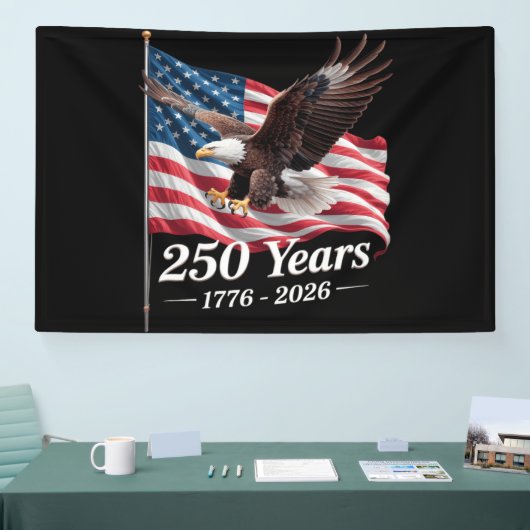 VS 250 Jaar Adelaar 1776-2026 Vlag Spandoek (Beurs)