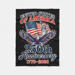 VS 250 jaar jubileum Patriotisch 4 juli Fleece Deken