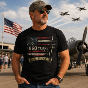 VS 250 Jaar Luchtvaart Erfgoed 1776-2026 T-shirt