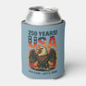 VS 250 jaar – Patriottische Bald Eagle 4 juli 2026 Blikjeskoeler (Blikje Voorkant)
