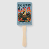 VS 250 jaar – Patriottische Bald Eagle 4 juli 2026 Handwaaier (Achterkant)