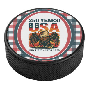 VS 250 jaar – Patriottische Bald Eagle 4 juli 2026 Hockey Puck