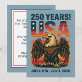 VS 250 jaar – Patriottische Bald Eagle 4 juli 2026 Kaart (Voorkant / Achterkant)