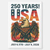 VS 250 jaar – Patriottische Bald Eagle 4 juli 2026 Magneet (Voorkant)