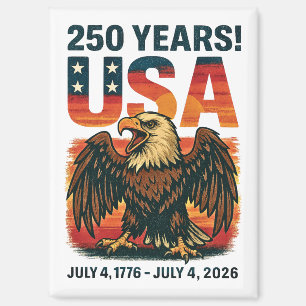 VS 250 jaar – Patriottische Bald Eagle 4 juli 2026 Magneet