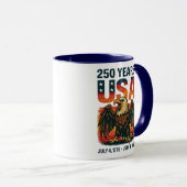 VS 250 jaar – Patriottische Bald Eagle 4 juli 2026 Mok (Voorkant rechts)