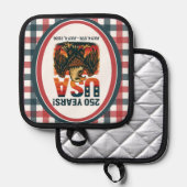 VS 250 jaar – Patriottische Bald Eagle 4 juli 2026 Pannenlap (Voorkant / Achterkant)