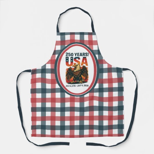 VS 250 jaar – Patriottische Bald Eagle 4 juli 2026 Schort (Voorkant)