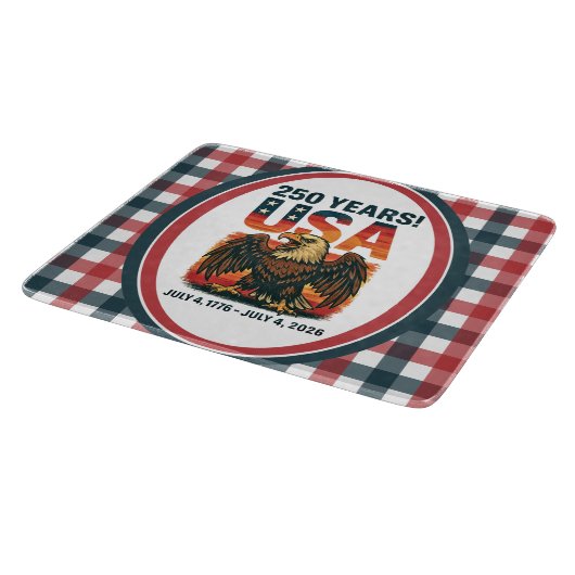 VS 250 jaar – Patriottische Bald Eagle 4 juli 2026 Snijplank (Hoek)