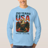 VS 250 jaar – Patriottische Bald Eagle 4 juli 2026 T-shirt (Voorkant)