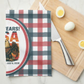 VS 250 jaar – Patriottische Bald Eagle 4 juli 2026 Theedoek (Quarter Fold)