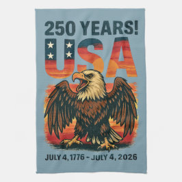 VS 250 jaar – Patriottische Bald Eagle 4 juli 2026 Theedoek