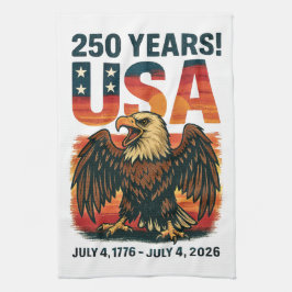 VS 250 jaar – Patriottische Bald Eagle 4 juli 2026 Theedoek