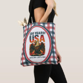 VS 250 jaar – Patriottische Bald Eagle 4 juli 2026 Tote Bag (Dichtbij)